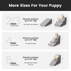 Gardner Pet Dog Stairs for Small Dogs 16.5" H, 2 in 1 Transformable 3-Step Pet Stairs and ramp, Dog Steps for Couch (13-20 in) with Durable Non-Slip Waterproof Cover and CertiPUR-US Certified Foam
