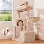 Gardner Pet 41in Cat Tree with 3.2in Posts Heavy Duty Cat Tower, Beige