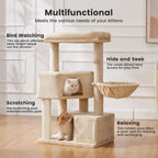 Gardner Pet 41in Cat Tree with 3.2in Posts Heavy Duty Cat Tower, Beige