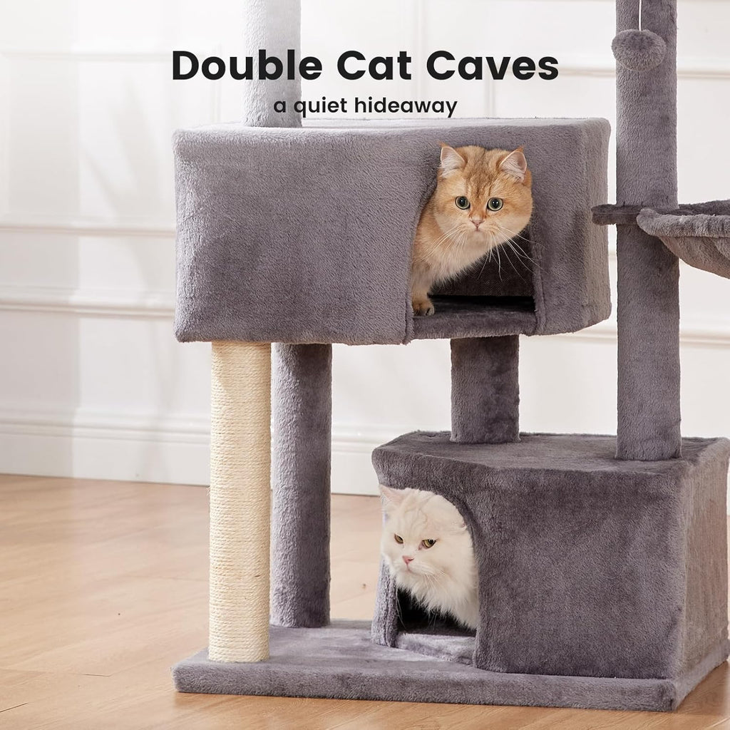 Gardner Pet 41in Cat Tree with 3.2in Posts Heavy Duty Cat Tower, Gray