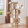 Gardner Pet 65in Cat Tree with 3.23in Posts Heavy Duty Cat Tower, Beige