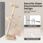 Gardner Pet 65in Cat Tree with 3.23in Posts Heavy Duty Cat Tower, Beige